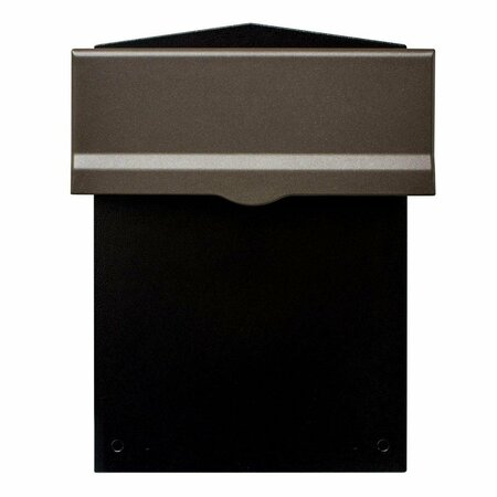 QUALARC Liberty Rear Access Collection Box with Bronze Letter Plate & 8-10 in. Adjustable Chute LIB-BRZ-LM6-810
